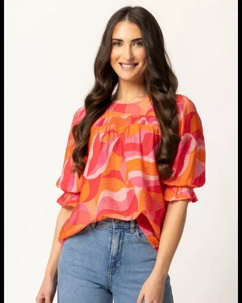 Seeking Lola Noble Top - Tropical Punch