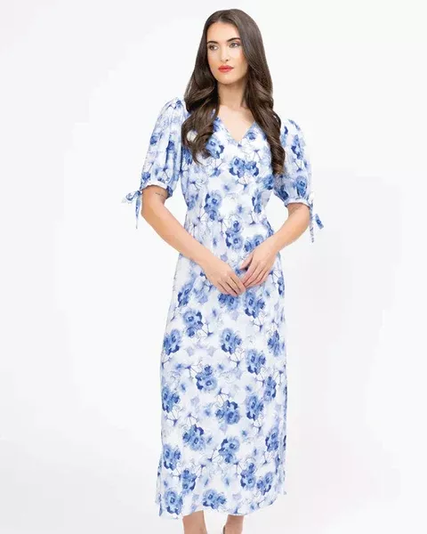 Seeking Lola Smart Dress - Rain Drops