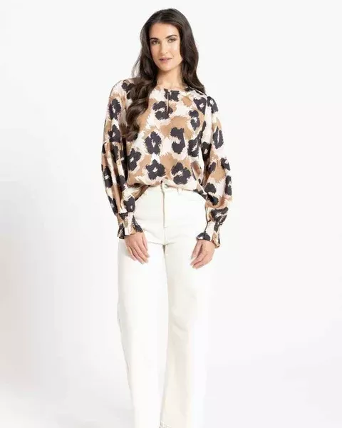 Seeking Lola Vienna Blouse - Roam Print