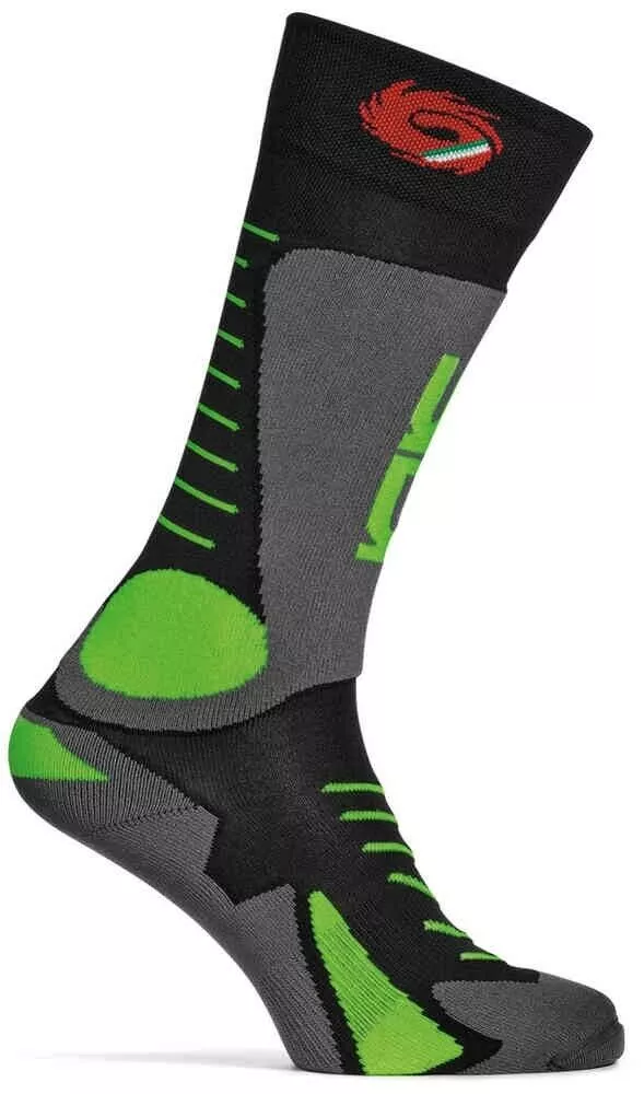 Sidi Tony Black/Green Fluo Socks