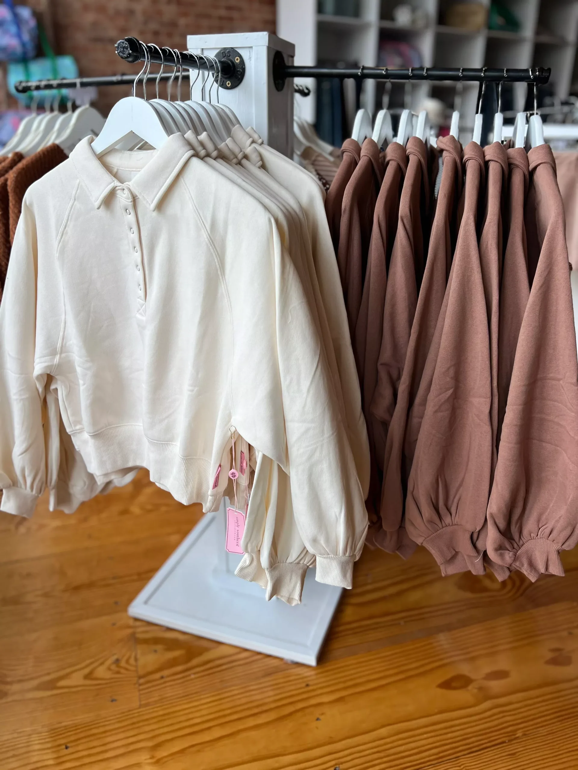 Simply Southern: Cropped 1/4 Button up