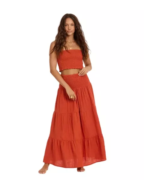 Sisstrevolution Makena Woven Skirt - Cayenne