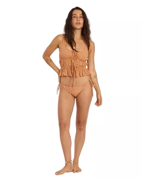 Sisstrevolution Seas Of The Day Woven Tank Top - Cayenne