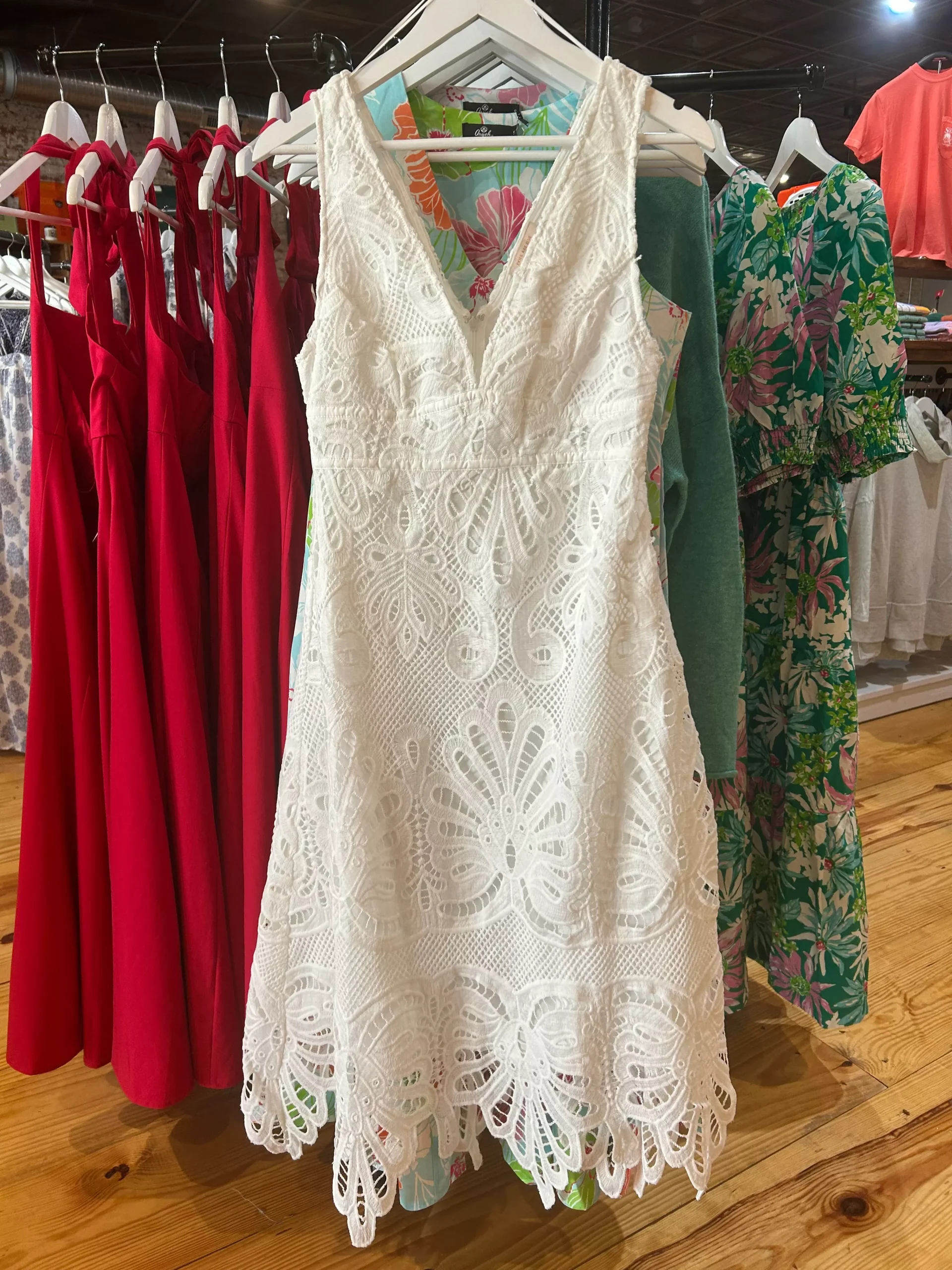 Skies are Blue: Eyelet Midi
