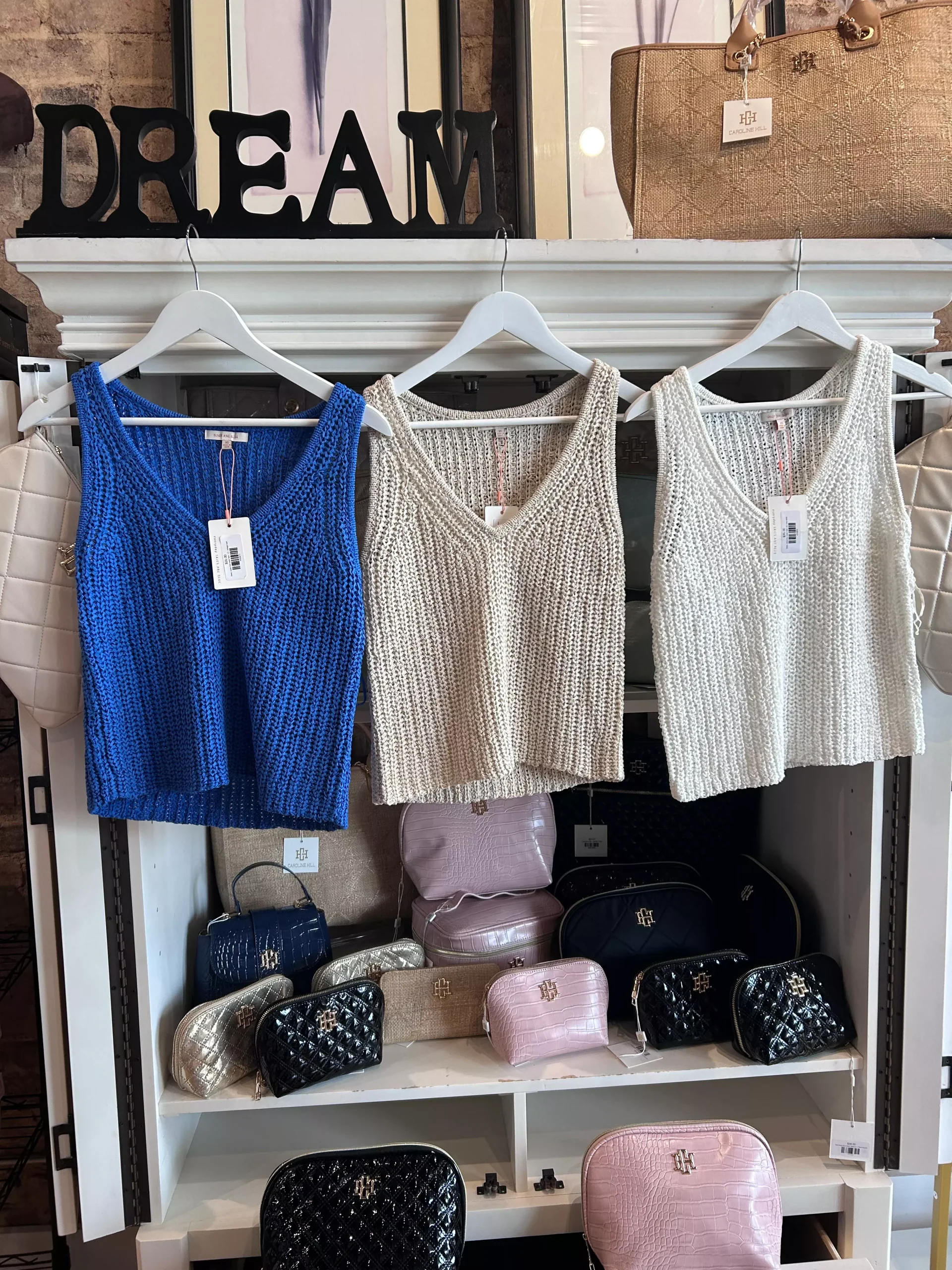 Skies: Loose Knit Vneck Tank