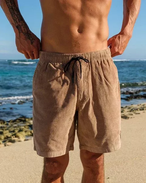 T&C Whaler Cord Shorts -Sand