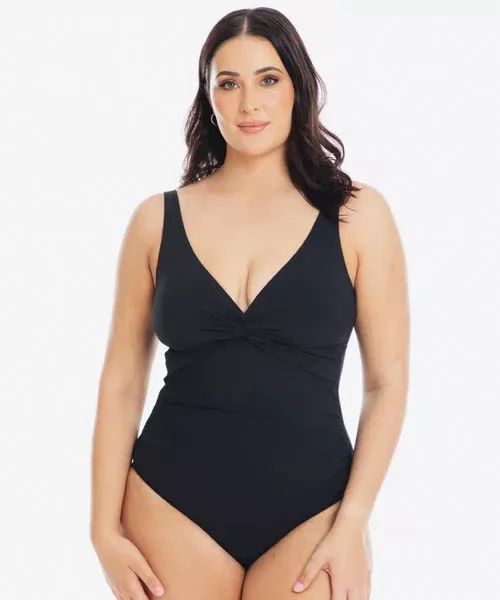 TOGS Black Twist One Piece
