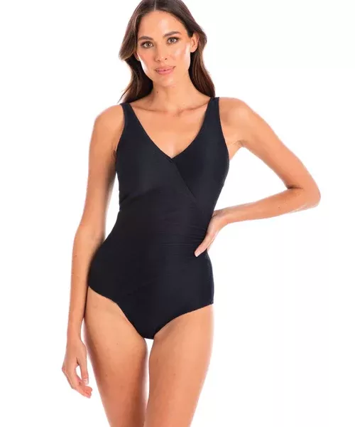 Togs Textured Surplice - Black