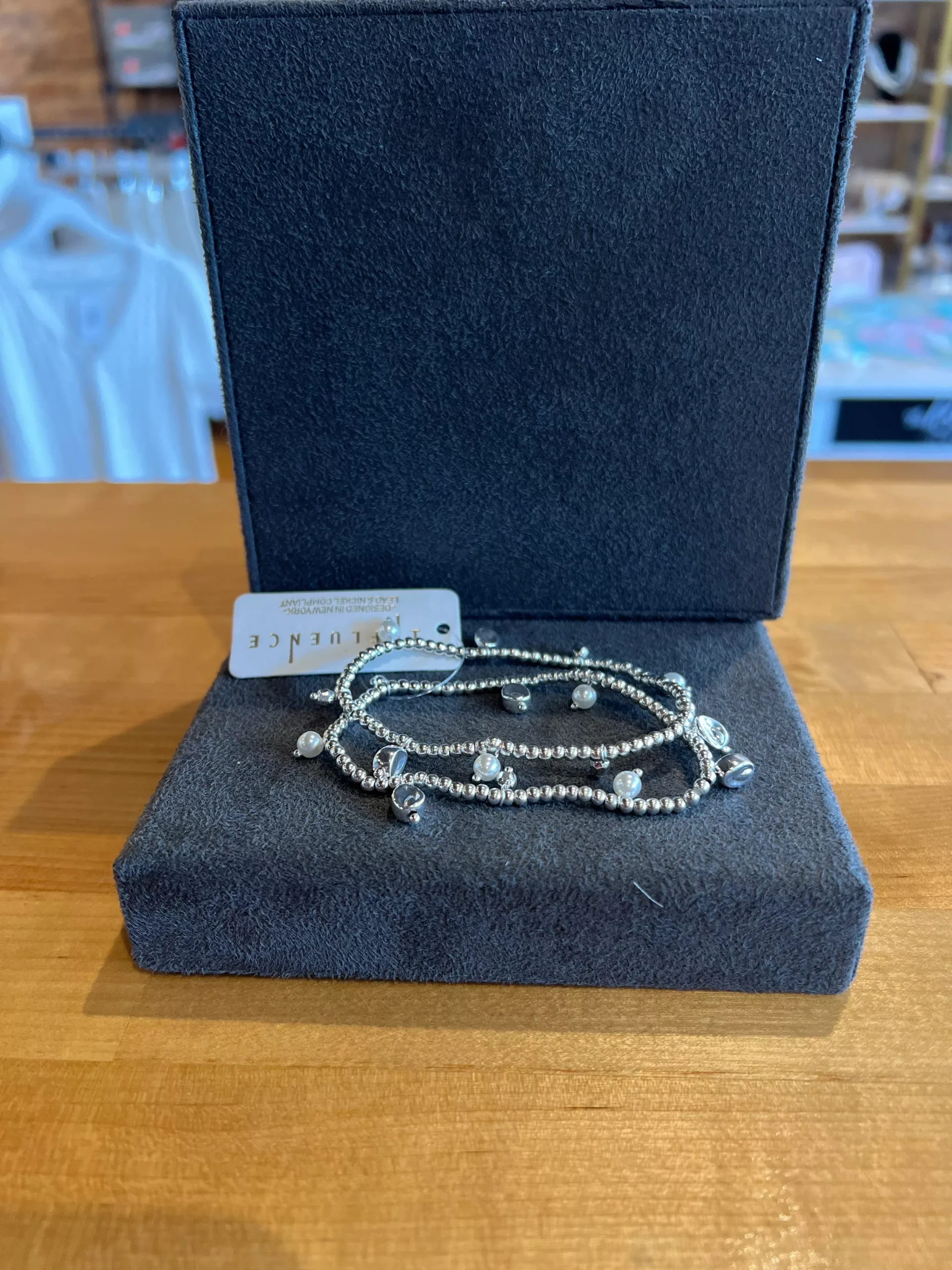 Two Strand Drop Pearl Bracelet