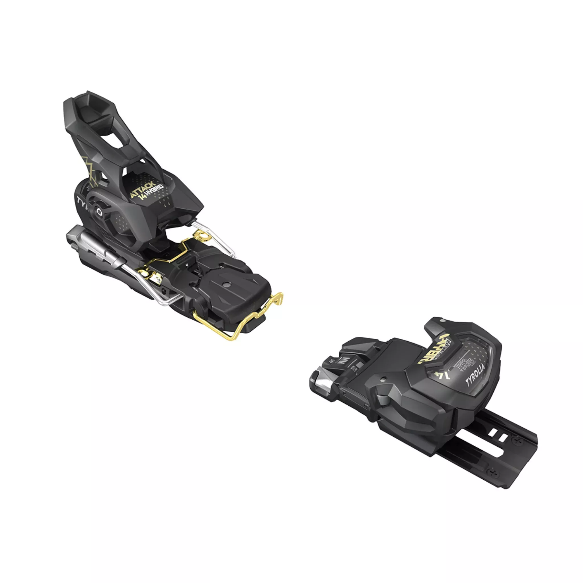 Tyrolia Attack Hybrid 14 MN/PT - Solid Black/ Gold