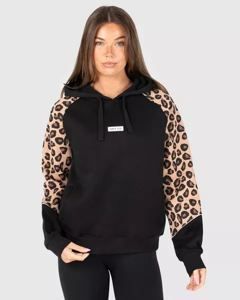 Unit Ladies Fleece - Hoodie - Hunter - Black