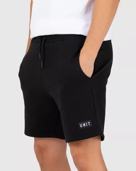 Unit Mens Fleece - Boulevard Track Shorts - Black