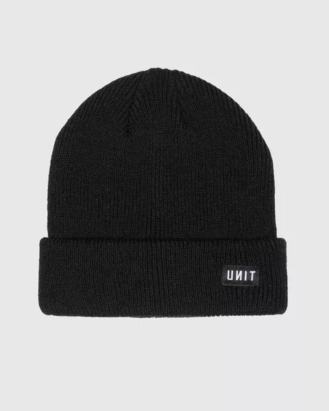 Unit Mens Headwear - Classic Beanie - Black