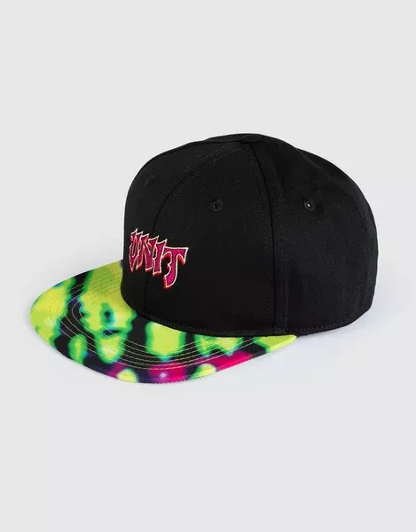 Unit Youth Flat Peak Snapback - Trance - Black