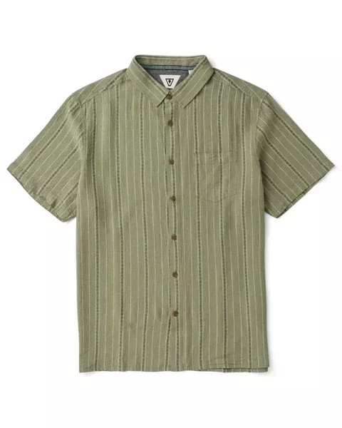 Vissla Linen Pin SS Shirt - Sage