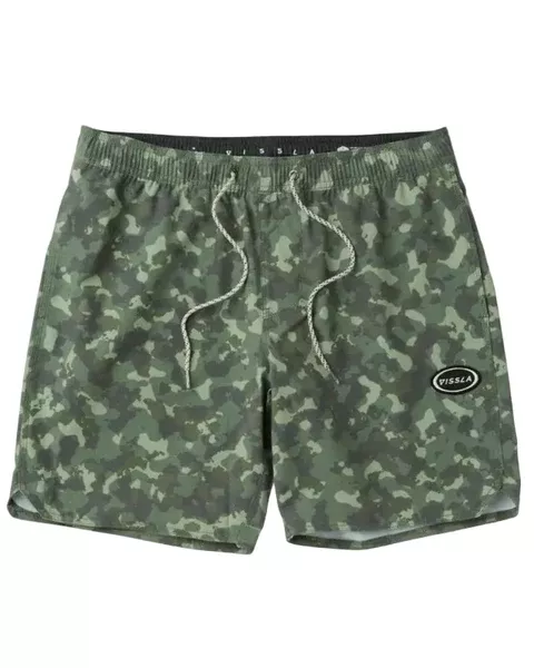 Vissla Solid Sets 16" Boys Ecolastic Short - Camo