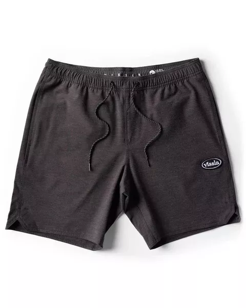Vissla Solid Sets 17.5" Ecolastic Short - Washed Black