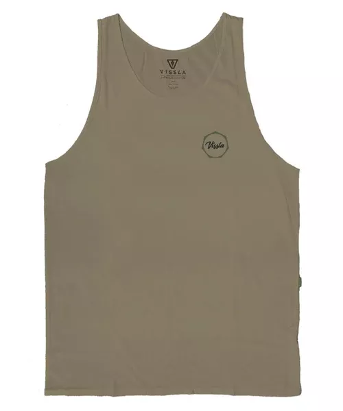 Vissla Work Day Organic Blend Tanker - Dark Earth