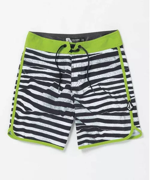 Volcom Big Boys Funday Scallop Mod-Tech Boardshorts - Black