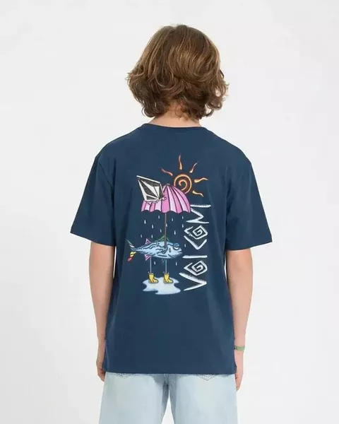 Volcom BoysSunfish BSC Short Sleeve Tee - Dust Bowl Indigo