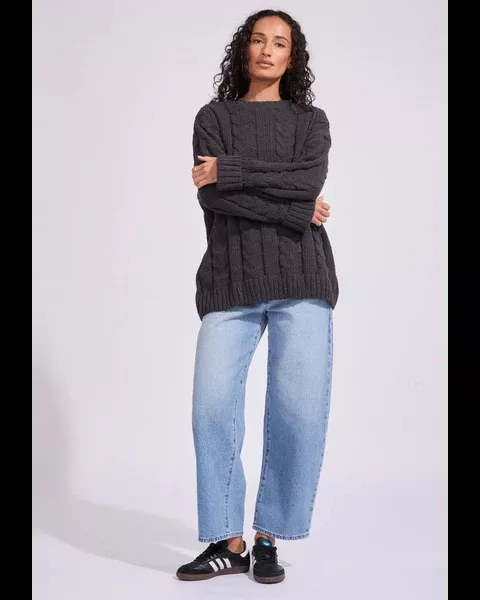 Volcom Cable Cove Womens Sweater - Vintage Black