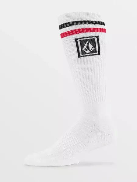 Volcom Mens Ramp Stone Skate Sock Pr - White