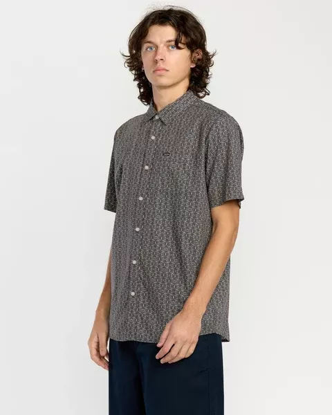 Volcom Scaler Stone Woven SS Shirt - Moonbeam