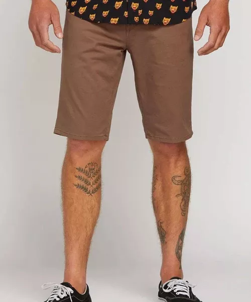 Volcom Solver Lite 5 Pocket Mens Short 19 - Mushroom