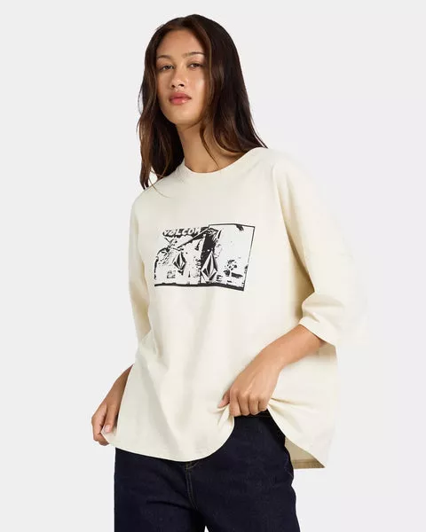 Volcom Womens Mirrorz Tee - Dirty White