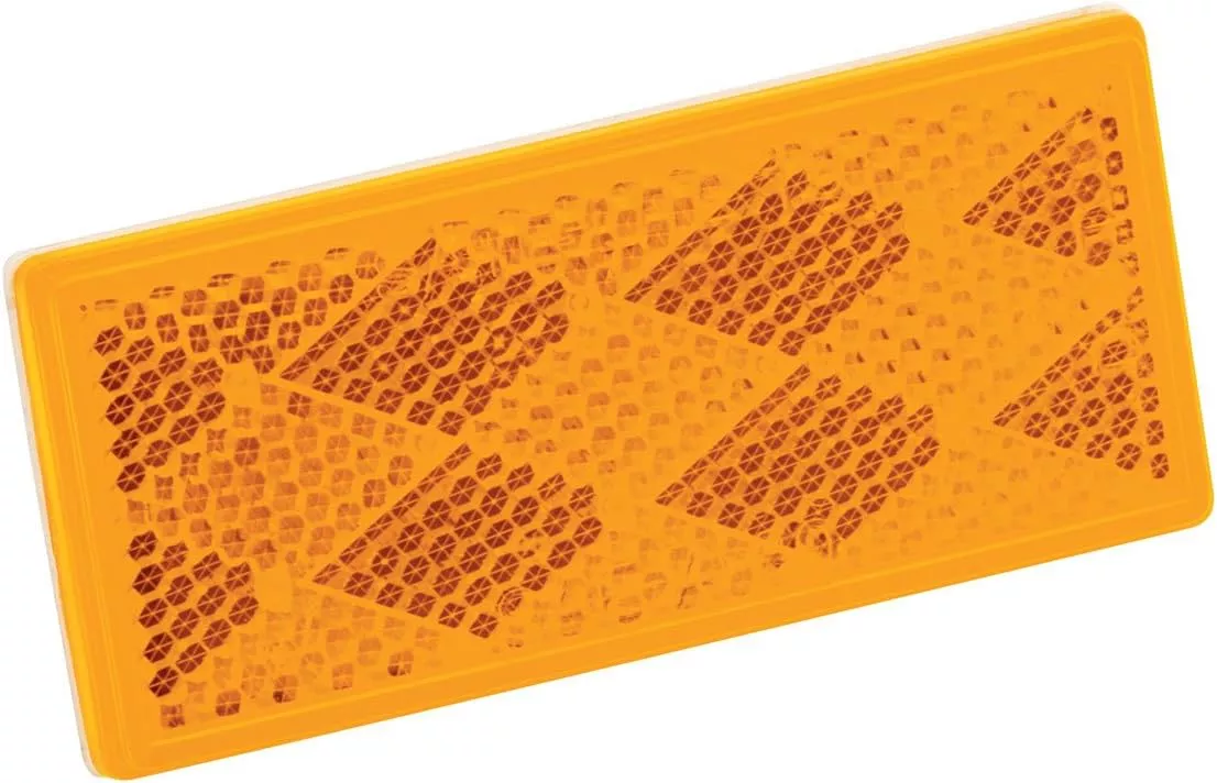 Wesbar 003357 Reflector with Adhesive Back - Amber