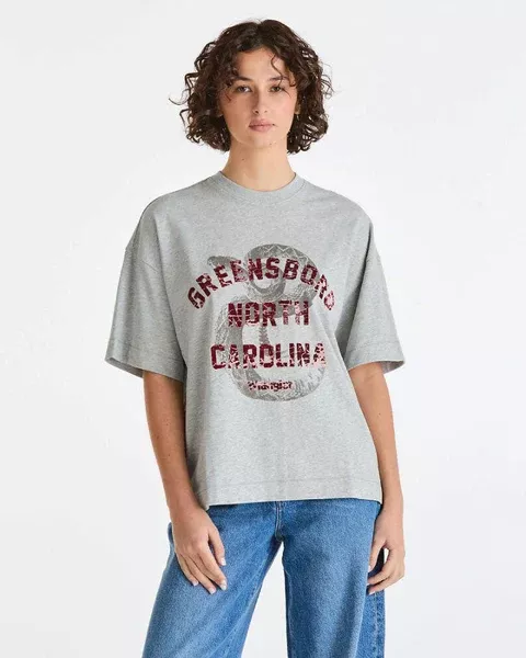 Wrangler Rattled Boxed Tee - Mid Grey Marle