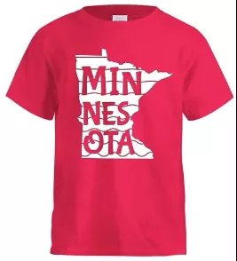 Youth MN Tee - Pink/White
