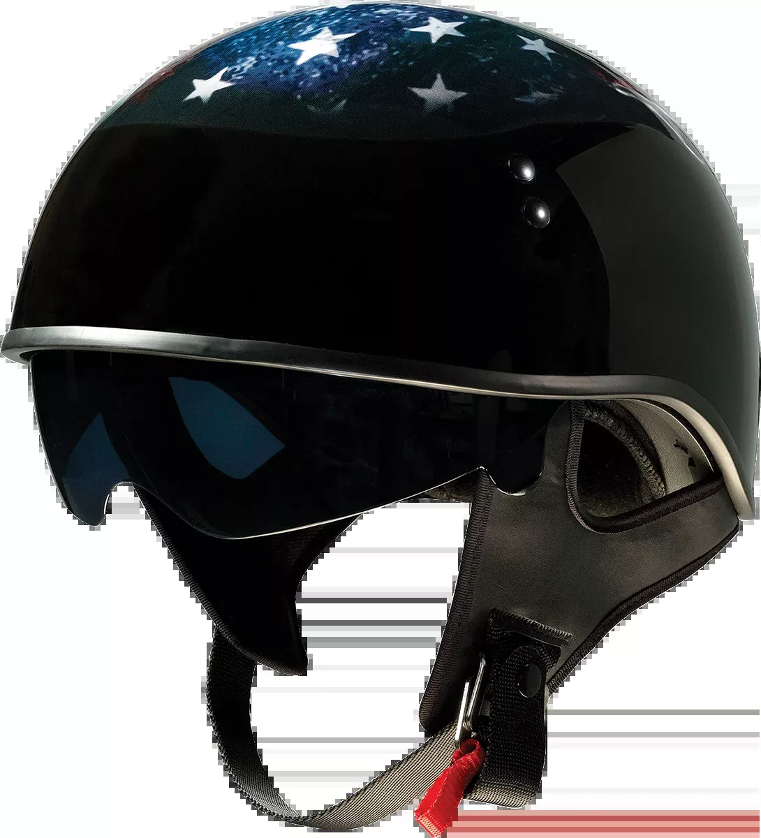 Z1R Vagrant USA Skull Half Face Helmet